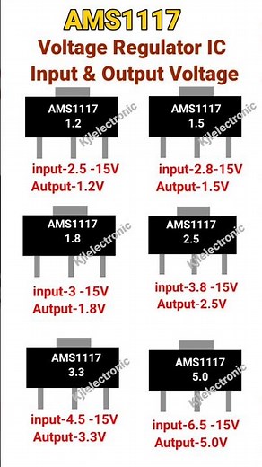 AMS1117 Voltage Regulator IC Input Output Voltage Explained | 1.2V to 5V | #shorts