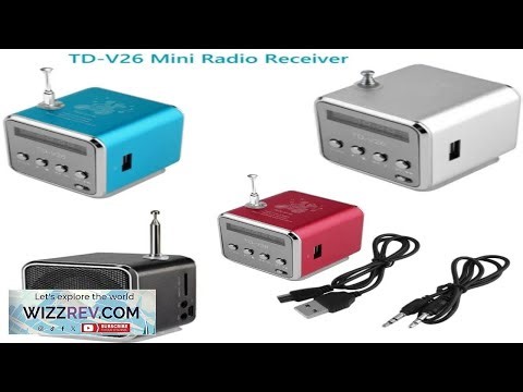 Portable TD V26 Digital FM Radio Wireless Speaker Mini FM Radio Receiver LCD