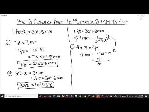 How to Convert Feet to Millimeter and Millimeter to Feet / Convert ft to mm / ft to mm conversion