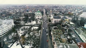 two beautiful churches on the banks of the river Ros in Belaya Tserkov