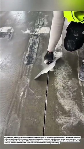 Concrete Joint Repair Technique Using Trowel | Smooth Crack Filling Method.