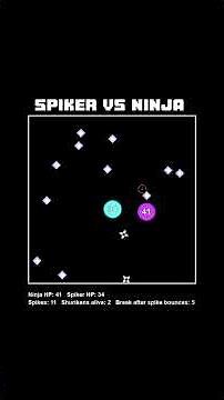Spiker VS Ninja Simulation #bouncingball #satisfying #code #rpg #epic