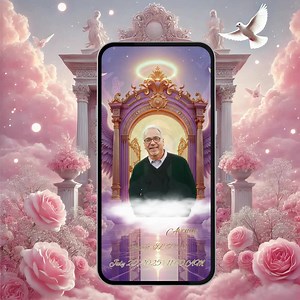 Pink Stairway to Heaven Backdrop: Angelic Sky Scene (JPG Digital Download 3000x3000 Px) - Etsy