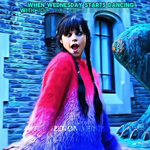 When Wednesday Finally Smiles and Dances 😂 #Shorts #edit