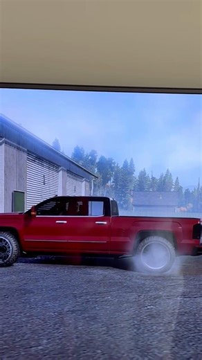 Doing a burnout in a diesel truck in snow runner