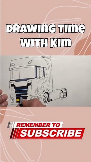 How to draw Scania V8 #shorts #drawing #drawingtimewithkim