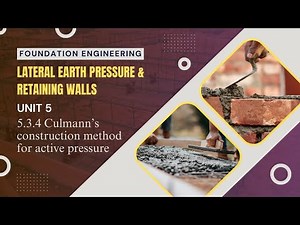 5.3.4 Culmann's Construction Method for Active Pressure | CE802(B) |