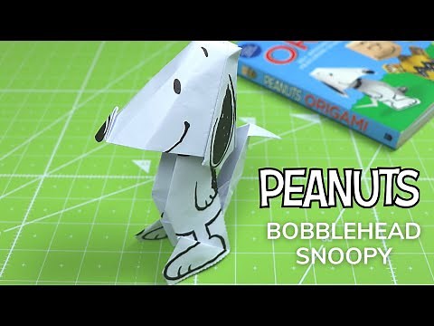 ⭐ FREE Template ⭐ Bobblehead Snoopy Tutorial ft. PEANUTS ORIGAMI - Paper Craft Snoopy