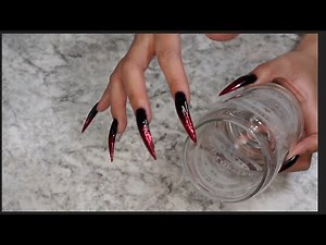 ASMR Long Nails Glass Tapping | Relaxing Tapping & Soft Whispered Sounds