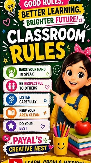 Classroom Rules Chart | Easy & Creative Classroom Decoration | Payal's Creative Nest #classcraft