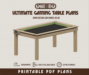 Ultimate Gaming Table Plans – LED Lighting & Magnetic Rail System - Etsy