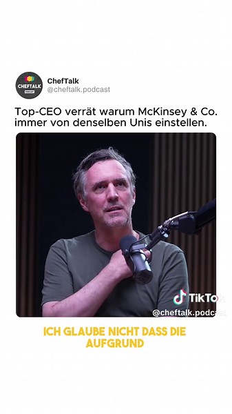 Marc Berg, CEO von Statista, erklärt, warum McKinsey, Goldman Sachs & Co. immer wieder Talente von denselben Unis holen – und warum das wenig mit dem Curriculum zu tun hat. 💼🎓 Was bringt dich wirklich an die Spitze? Wie starten Karrieren heute – und was sollte man beachten, wenn man durchstarten will? 🎧 Antowrten gibt's in der ganzen Folge! 🔗 Link in Bio #Cheftreff #EliteUnis #McKinsey #WasWirklichZählt#LeadershipReality #CEOInsights #StatistaCEO #karrieretipps #TopMinds #leadership #trendin