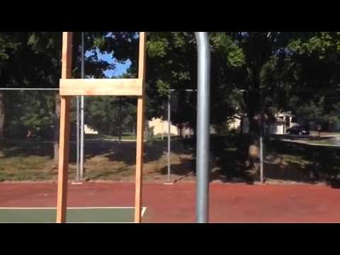 Basketball pole installation