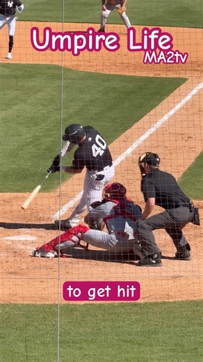 Umpire Life ⚾️ This is why you wear protection. #Umpire #Baseball.