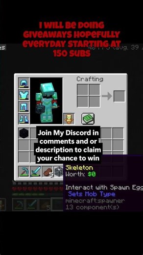 Free Skeleton Spawner 4(Giveaway) Donut SMP #donutsmp #donutnation