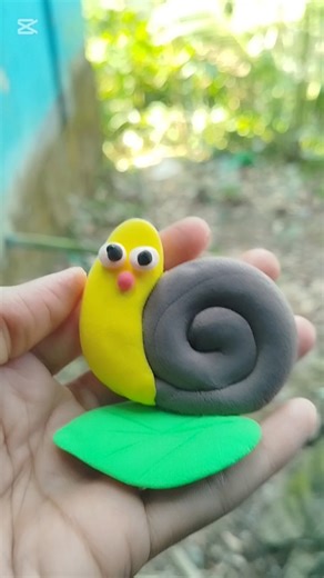 how to make a snail with clay #art #artscraft #artandcraft #clayart #paperclay #shortsfeed