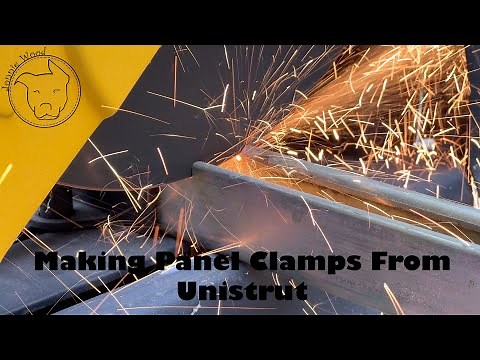 Building Panel Clamps from Unistrut (4 way pressure clamps).
