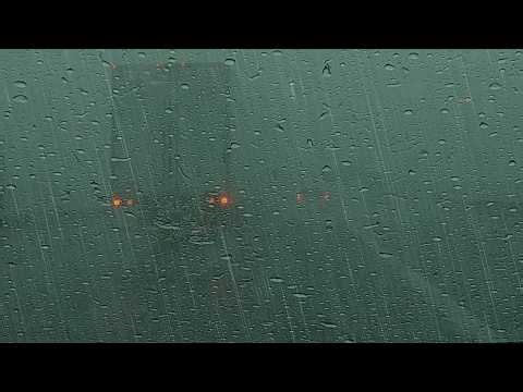 HEAVY RAIN Driving in the Rain Evening Drive Through Flooded Streets and Highways