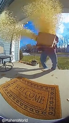 Porch Pirates Get Exploding Popcorn #youtubeshorts #ytshorts #comedy