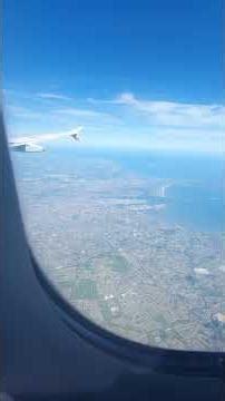 Flying over Dublin, Ireland with great views of the city.