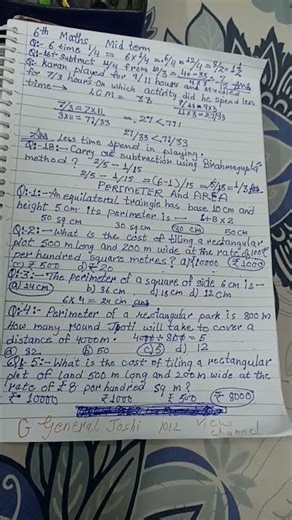 sixth maths mid term sample paper 3 part #educational ❤🌹❤🙏🏼