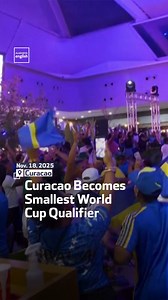 Curacao, the smallest country ever to reach the World Cup, celebrates qualifying for the 2026 tournament, joining debutants Cape Verde, Jordan, and Uzbekistan across Mexico, US, and Canada. #Curacao #WorldCup #FIFA2026 | Al Arabiya English