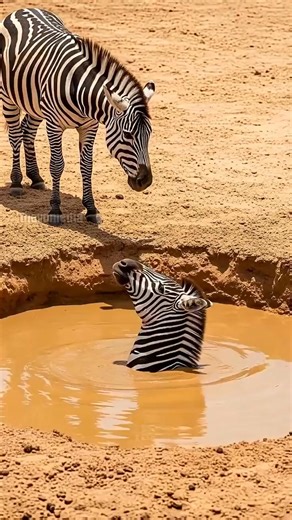 Unbelievable! Hippo Rescues Zebra Trapped in Quicksand | Viral states