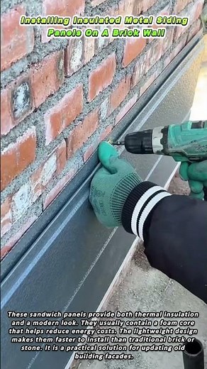 Installing Insulated Metal Siding Panels On A Brick Wall