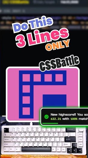CSS Battle: Creating Patterns with Conic Gradients! 📐 #cssbattle #shorts