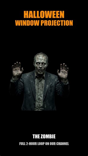 Halloween Window Projection: The Zombie Returns 🧟 #halloween #shorts