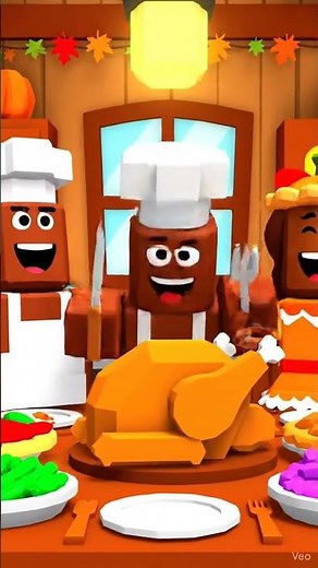 Poop Family Celebrates Thanksgiving in Roblox! 🦃💩🍂