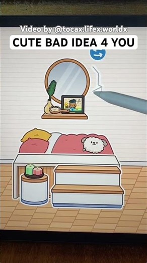 🎀HOW TO MAKE A CUTE BED IN TOCA BOCA FOR YOU TO COPY FOR FREE 🌸 video by @tocax.lifex.worldx 🎀