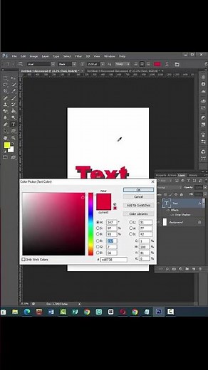 Change Text Color in Photoshop || #photoshop #shortvideo #shorts