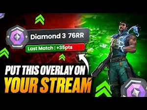 How To Add Valorant Rank Overlay On Your Streming Software | OBS | Streamlabs