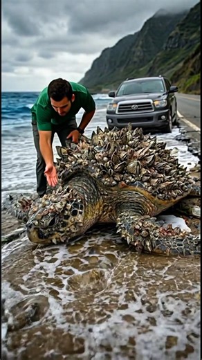 A Sea Turtle Rescued by a Man Who Loves Animals Returned the Kindness