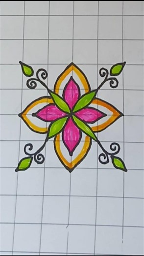 #13 simple and easy floral pattern design #beginners #zentangle #mandala #pattern #art #shortvideo