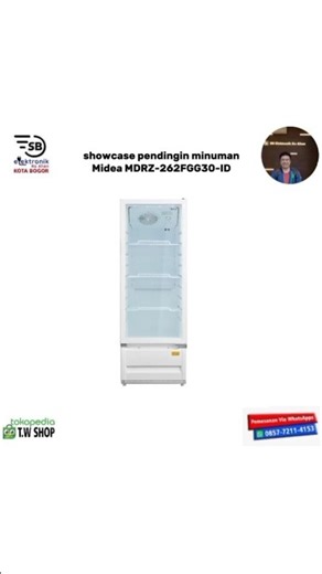 Showcase MIDEA 186L MDRZ262FGG30-ID #midea #mideaindonesia #showcase #bogor #sbelektronikkoahen