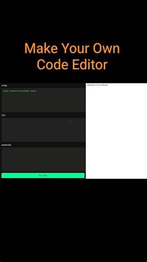 Build Online Code Editor Using HTML CSS JavaScript