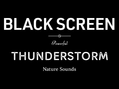 Heavy Rain and Thunder Sounds for Sleeping – Black Screen | Night Thunderstorm for Insomnia Relief