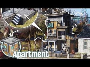 TINY APARTMENT BUILDING in Fallout76 | HOW TO MERGE ROOFS WITH FOUNDATIONS - Fallout 76 CAMP Build