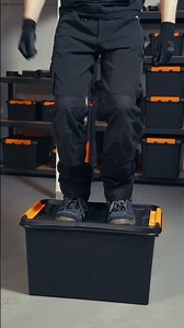 Can this storage box hold my weight? #storage #heavyduty #asmr #toolbox #satisfying #organizing