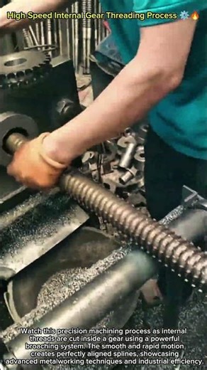 High-Speed Internal Gear Threading Process ⚙️🔥