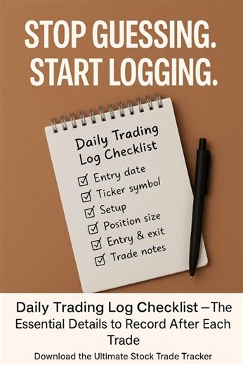 Daily Trading Log Checklist — The Essential Details to Record After Each Trade