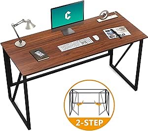Cubiker Writing Computer Desk 47" Modern Simple Study Desk Laptop Table for Home Office Desk, Easy Assembly Espresso