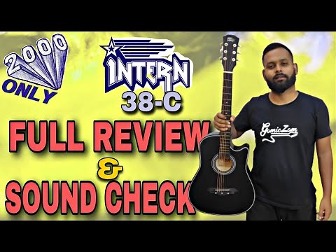 Intern INT-38C Acoustic Guitar Review | Guitar Under 2000 | Cheapest guitar on amazon for beginners