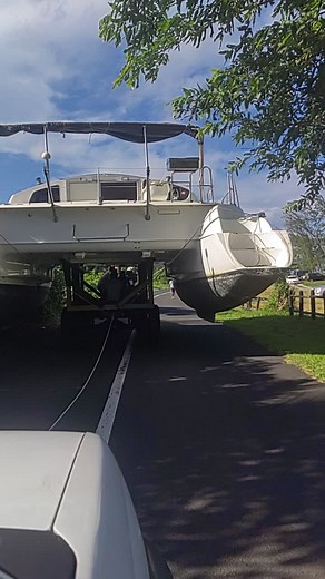 Transporting a Catamaran on a Sunny Day