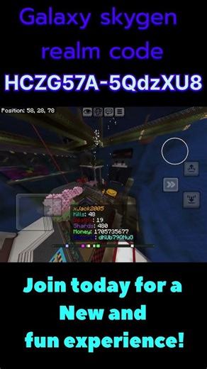 Minecraft skygen realm code