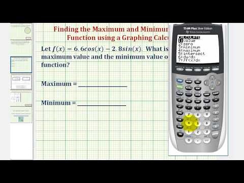 Ex: Find the Maximum and Minimum of a Trig Function Using a Graphing Calculator