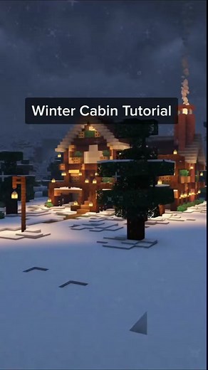 Build a Winter Cabin in Minecraft