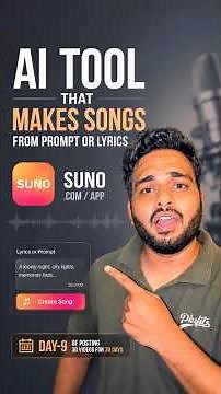 How to Generate AI Songs from Lyrics Using Suno AI | Day-9 30Days/30videos Challenge